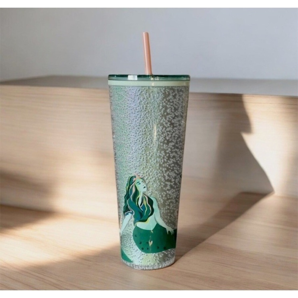 Starbucks 2024 Anniversary Mint Green Bubbles Mermaid Siren Tumbler Venti 24oz